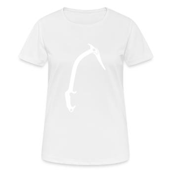 Matériel d’escalade piolet - T-shirt respirant Femme - blanc - Devant - AI Model Female 172 dark (172cm)