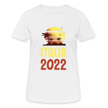 Italia 2022 Palmiers - T-shirt respirant Femme - blanc - Devant - AI Model Female 172 dark (172cm)