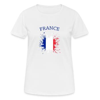 Frankreich france french French - T-shirt respirant Femme - blanc - Devant - AI Model Female 172 dark (172cm)