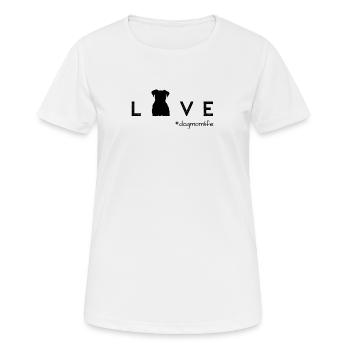 dogmom - Frauen T-Shirt atmungsaktiv - Weiß - Vorne - AI Model Female 172 dark (172cm)