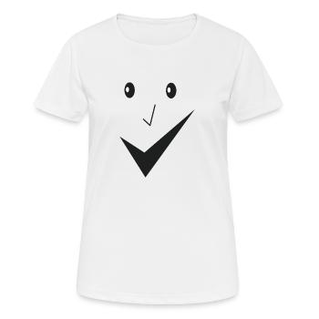 Feines Lächeln - Feines Gesicht E03. - Frauen T-Shirt atmungsaktiv - Weiß - Vorne - AI Model Female 172 dark (172cm)