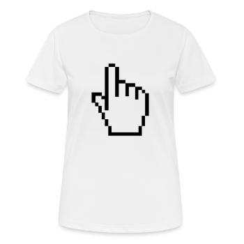 Pixel hand - Women's Breathable T-Shirt - white - Front - AI Model Female 172 dark (172cm)