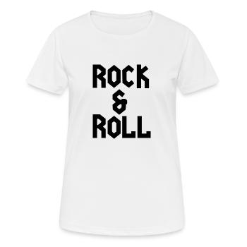 Rock 'n' roll - T-shirt respirant Femme - blanc - Devant - AI Model Female 172 dark (172cm)