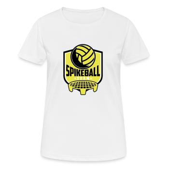 Farben änderbar | Roundnet Spikeball Team Fun - Frauen T-Shirt atmungsaktiv - Weiß - Vorne - AI Model Female 172 dark (172cm)