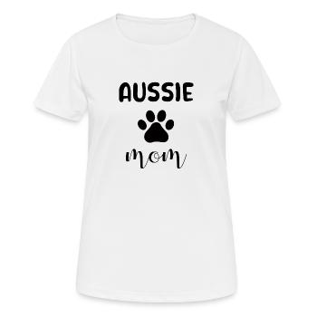 Aussie Mom - Frauen T-Shirt atmungsaktiv - Weiß - Vorne - AI Model Female 172 dark (172cm)