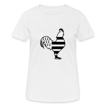 Breton French rooster emblem new britain - Women's Breathable T-Shirt - white - Front - AI Model Female 172 dark (172cm)