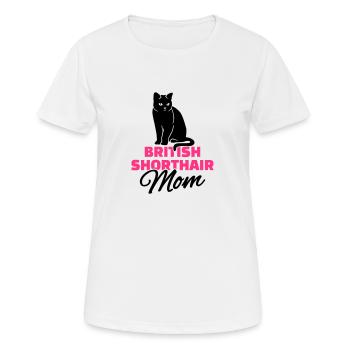 Britisch Kurzhaar Katze - Frauen T-Shirt atmungsaktiv - Weiß - Vorne - AI Model Female 172 dark (172cm)