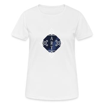 ART Experiment Retour - T-shirt respirant Femme - blanc - Devant - AI Model Female 172 dark (172cm)
