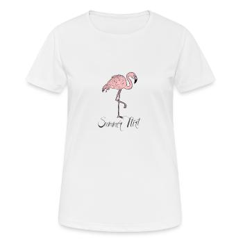 Pink Flamingo été Flirt et accessoires T-shirt - T-shirt respirant Femme - blanc - Devant - AI Model Female 172 dark (172cm)