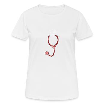 Médecine cadeau futur médecin de docteur - T-shirt respirant Femme - blanc - Devant - AI Model Female 172 dark (172cm)