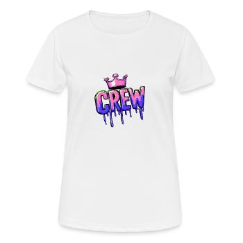 Crew Mitglied - Frauen T-Shirt atmungsaktiv - Weiß - Vorne - AI Model Female 172 dark (172cm)