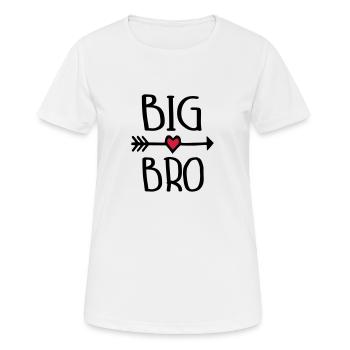 Big Bro - Frauen T-Shirt atmungsaktiv - Weiß - Vorne - AI Model Female 172 dark (172cm)