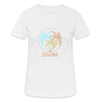 Équateur - T-shirt respirant Femme - blanc - Devant - AI Model Female 172 dark (172cm)