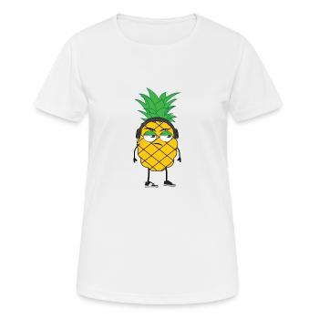 CDMO Pineapple - Frauen T-Shirt atmungsaktiv - Weiß - Vorne - AI Model Female 172 dark (172cm)