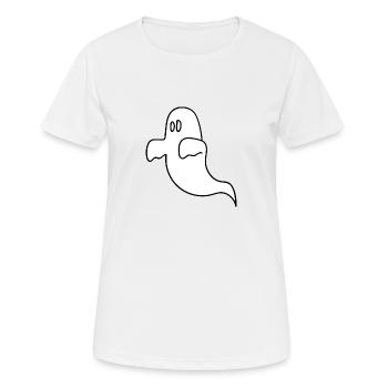 Geist - Frauen T-Shirt atmungsaktiv - Weiß - Vorne - AI Model Female 172 dark (172cm)