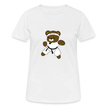 Tae kwon do - Frauen T-Shirt atmungsaktiv - Weiß - Vorne - AI Model Female 172 dark (172cm)