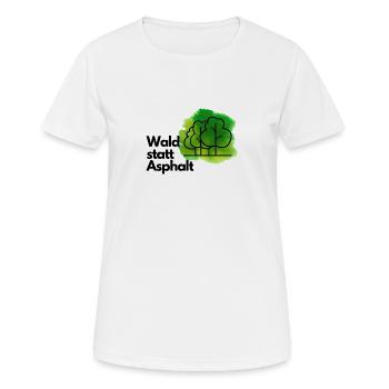 Wald statt Asphalt - Frauen T-Shirt atmungsaktiv - Weiß - Vorne - AI Model Female 172 dark (172cm)