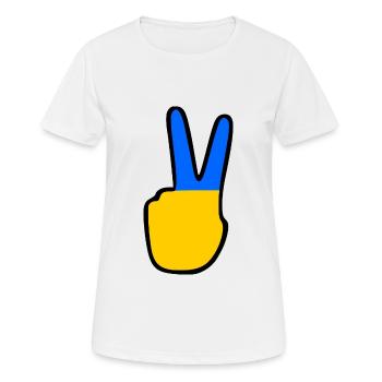 Ukraine - T-shirt respirant Femme - blanc - Devant - AI Model Female 172 dark (172cm)