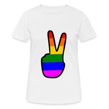 Lgbt - T-shirt respirant Femme - blanc - Devant - AI Model Female 172 dark (172cm)