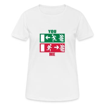 Pompiers - T-shirt respirant Femme - blanc - Devant - AI Model Female 172 dark (172cm)