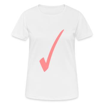 Check mark color Customizable - Women's Breathable T-Shirt - white - Front - AI Model Female 172 dark (172cm)