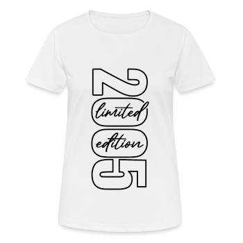 2005 Édition Limitée - Cadeau d’anniversaire - T-shirt respirant Femme - blanc - Devant - AI Model Female 172 dark (172cm)