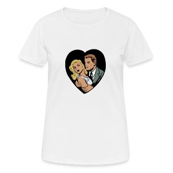 Paar Pop Art - Frauen T-Shirt atmungsaktiv - Weiß - Vorne - AI Model Female 172 dark (172cm)