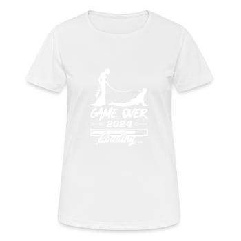Hochzeit Loading 2024 Game Over - Frauen T-Shirt atmungsaktiv - Weiß - Vorne - AI Model Female 172 dark (172cm)
