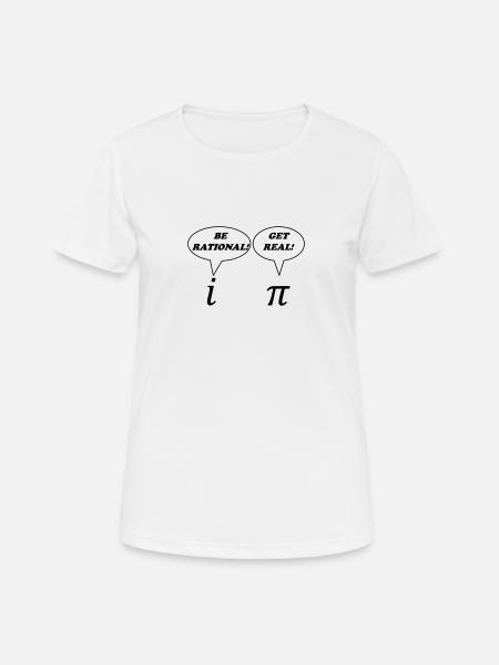 Math: Get Real - T-shirt respirant Femme - blanc