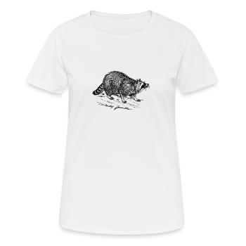 raccoon waschbaer baer baby13 - Frauen T-Shirt atmungsaktiv - Weiß - Vorne - AI Model Female 172 dark (172cm)