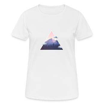 Berg mit Wolken - Frauen T-Shirt atmungsaktiv - Weiß - Vorne - AI Model Female 172 dark (172cm)