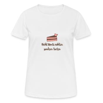 Torte - Frauen T-Shirt atmungsaktiv - Weiß - Vorne - AI Model Female 172 dark (172cm)