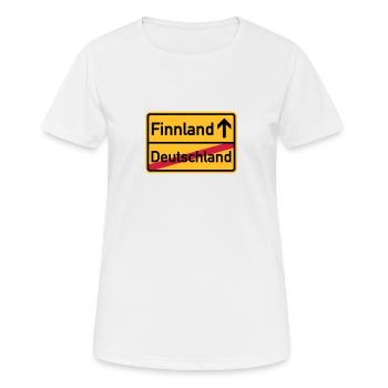 Finnland - Frauen T-Shirt atmungsaktiv - Weiß - Vorne - AI Model Female 172 dark (172cm)