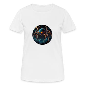 Araignée de l’espace dans l’espace en orbite - T-shirt respirant Femme - blanc - Devant - AI Model Female 172 dark (172cm)