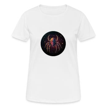 Araignée de l’espace dans l’espace en orbite - T-shirt respirant Femme - blanc - Devant - AI Model Female 172 dark (172cm)
