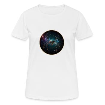Araignée de l’espace dans l’espace en orbite - T-shirt respirant Femme - blanc - Devant - AI Model Female 172 dark (172cm)