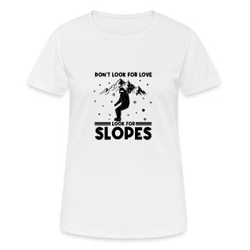 Vacances snowboard - T-shirt respirant Femme - blanc - Devant - AI Model Female 172 dark (172cm)