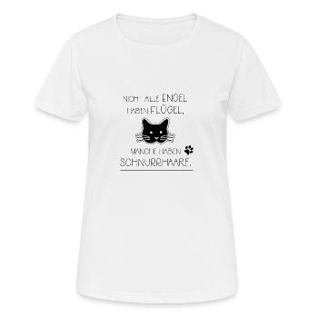 Katze Katzen Kater Geschenk Liebe Siam Maine Coon - Frauen T-Shirt atmungsaktiv - Weiß - Vorne - AI Model Female 172 dark (172cm)