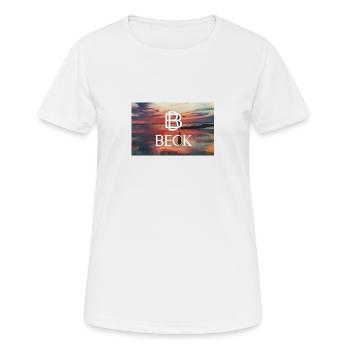BECK Merch - Frauen T-Shirt atmungsaktiv - Weiß - Vorne - AI Model Female 172 dark (172cm)