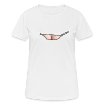 Décolleté féminin - T-shirt respirant Femme - blanc - Devant - AI Model Female 172 dark (172cm)