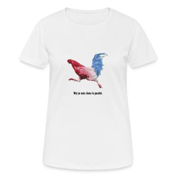 I'm in chicken - Women's Breathable T-Shirt - white - Front - AI Model Female 172 dark (172cm)