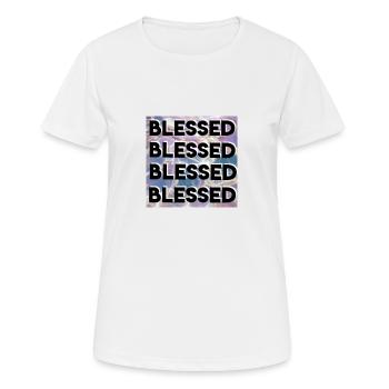 Blessed - Christian design - Women's Breathable T-Shirt - white - Front - AI Model Female 172 dark (172cm)