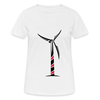 Windkraft Windrad - Frauen T-Shirt atmungsaktiv - Weiß - Vorne - AI Model Female 172 dark (172cm)