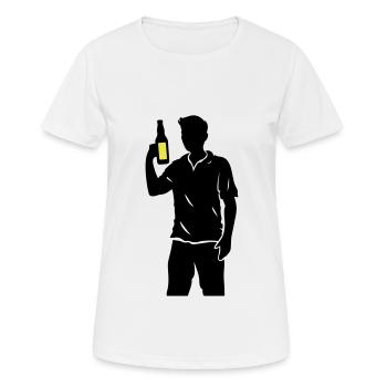Drinking Team Bottle - Women's Breathable T-Shirt - white - Front - AI Model Female 172 dark (172cm)