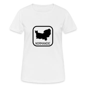 Normandie / Normand / Normande / France - T-shirt respirant Femme - blanc - Devant - AI Model Female 172 dark (172cm)