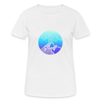 Vulkan - Frauen T-Shirt atmungsaktiv - Weiß - Vorne - AI Model Female 172 dark (172cm)