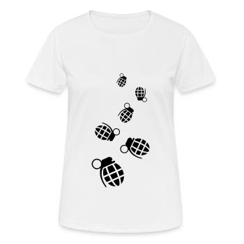 Granate waffe icon - Frauen T-Shirt atmungsaktiv - Weiß - Vorne - AI Model Female 172 dark (172cm)