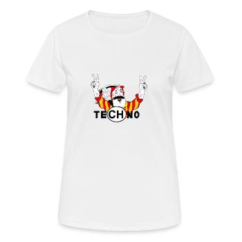 Techno, Wiltsch, Frech, Suisse - T-shirt respirant Femme - blanc - Devant - AI Model Female 172 dark (172cm)
