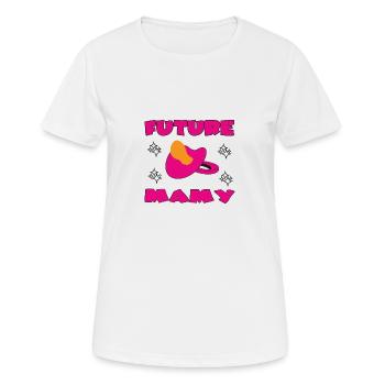 Future mamy - T-shirt respirant Femme - blanc - Devant - AI Model Female 172 dark (172cm)