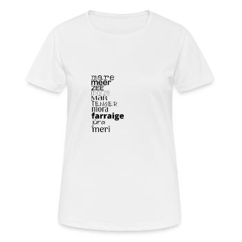 Meer in verschiedenen Sprachen - Frauen T-Shirt atmungsaktiv - Weiß - Vorne - AI Model Female 172 dark (172cm)
